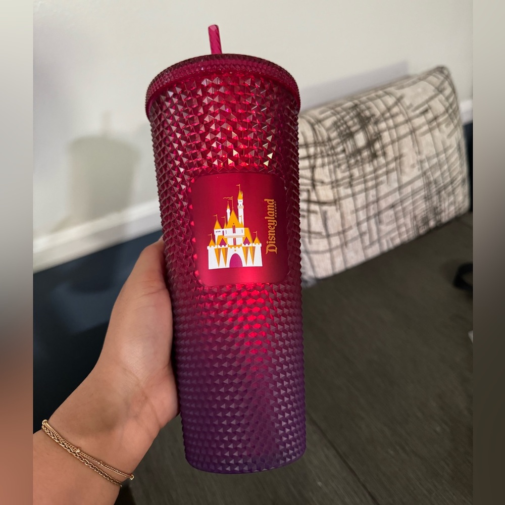 NEW Disneyland Geometric Starbucks® Tumbler with Straw – Red